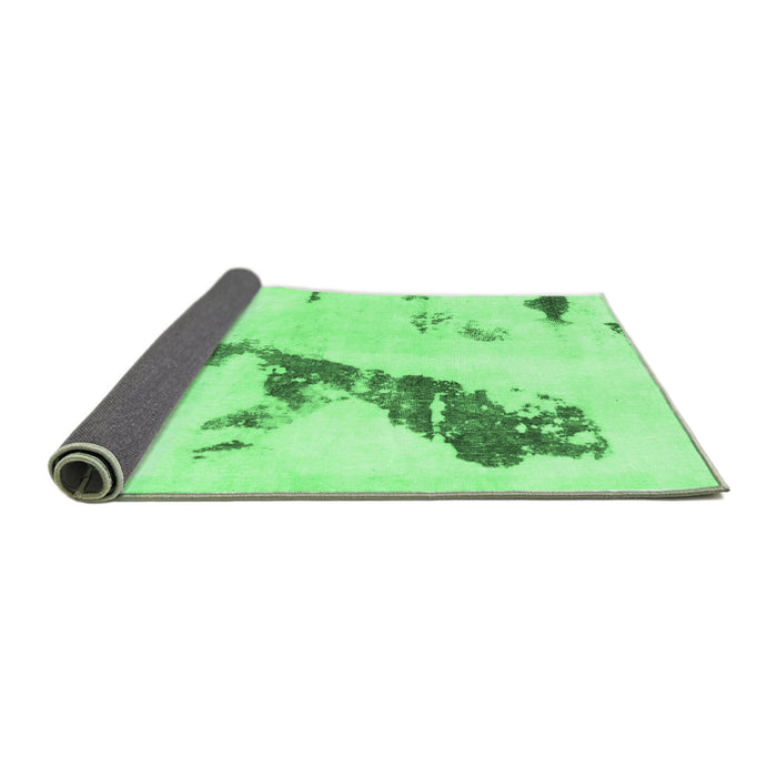 Sideview of Abstract Emerald Green Modern Rug, abs896emgrn