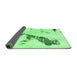 Sideview of Abstract Emerald Green Modern Rug, abs896emgrn