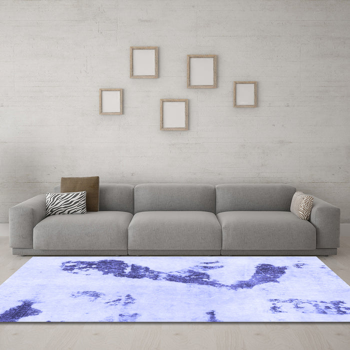 Machine Washable Abstract Blue Modern Rug in a Living Room, wshabs896blu