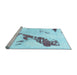Sideview of Machine Washable Abstract Light Blue Modern Rug, wshabs896lblu