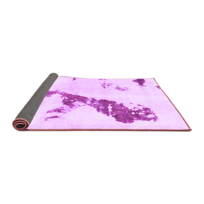 Sideview of Abstract Purple Modern Rug, abs896pur