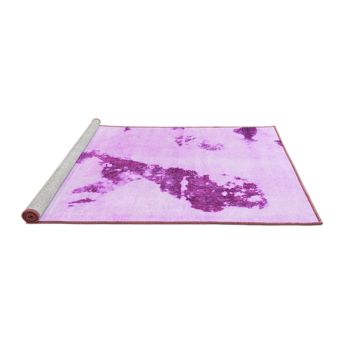 Sideview of Machine Washable Abstract Purple Modern Area Rugs, wshabs896pur