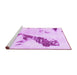 Sideview of Machine Washable Abstract Purple Modern Area Rugs, wshabs896pur