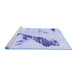Sideview of Machine Washable Abstract Blue Modern Rug, wshabs896blu