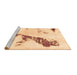 Sideview of Machine Washable Abstract Brown Modern Rug, wshabs896brn