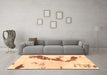 Machine Washable Abstract Brown Modern Rug in a Living Room,, wshabs896brn