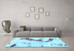 Machine Washable Abstract Light Blue Modern Rug in a Living Room, wshabs896lblu