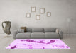 Machine Washable Abstract Purple Modern Area Rugs in a Living Room, wshabs896pur