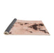 Sideview of Abstract Light Copper Gold Modern Rug, abs897