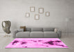 Machine Washable Abstract Pink Modern Rug in a Living Room, wshabs897pnk