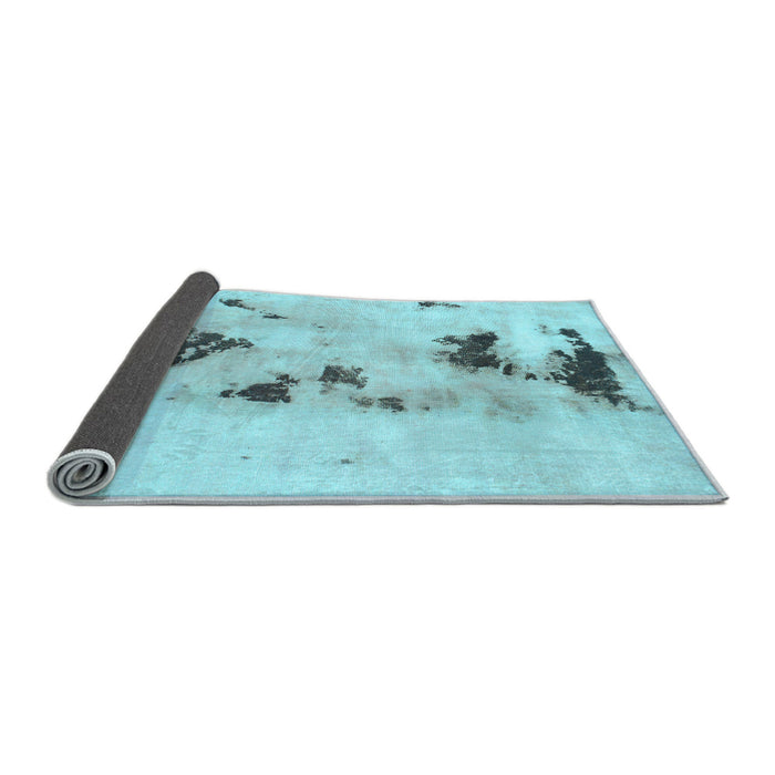 Sideview of Abstract Light Blue Modern Rug, abs897lblu