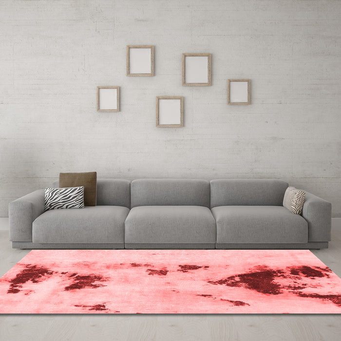 Modern Red Washable Rugs
