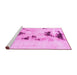 Sideview of Machine Washable Abstract Pink Modern Rug, wshabs897pnk