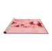 Modern Red Washable Rugs