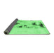 Sideview of Abstract Emerald Green Modern Rug, abs897emgrn