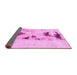 Sideview of Abstract Pink Modern Rug, abs897pnk