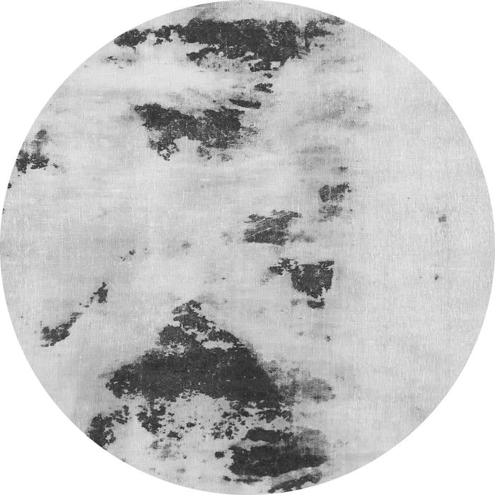 Round Machine Washable Abstract Gray Modern Rug, wshabs897gry