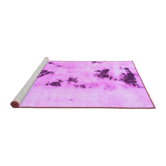 Sideview of Machine Washable Abstract Purple Modern Area Rugs, wshabs897pur