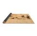 Sideview of Abstract Brown Modern Rug, abs897brn