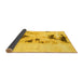 Sideview of Abstract Yellow Modern Rug, abs897yw