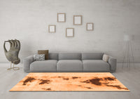 Machine Washable Abstract Orange Modern Rug, wshabs897org