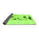 Sideview of Abstract Green Modern Rug, abs897grn