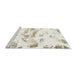 Sideview of Machine Washable Abstract Tan Brown Rug, wshabs898