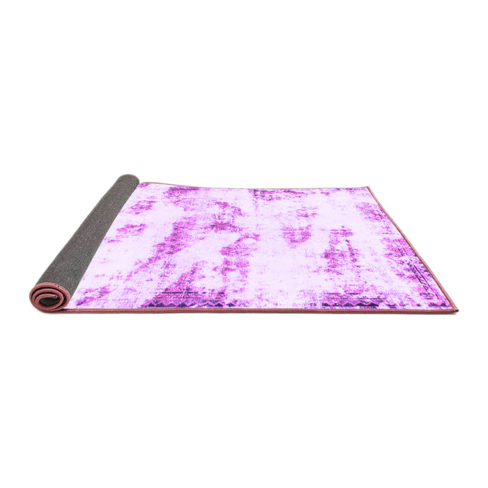 Sideview of Abstract Purple Modern Rug, abs898pur
