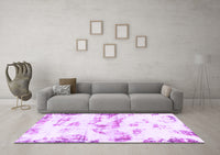 Machine Washable Abstract Purple Modern Rug, wshabs898pur