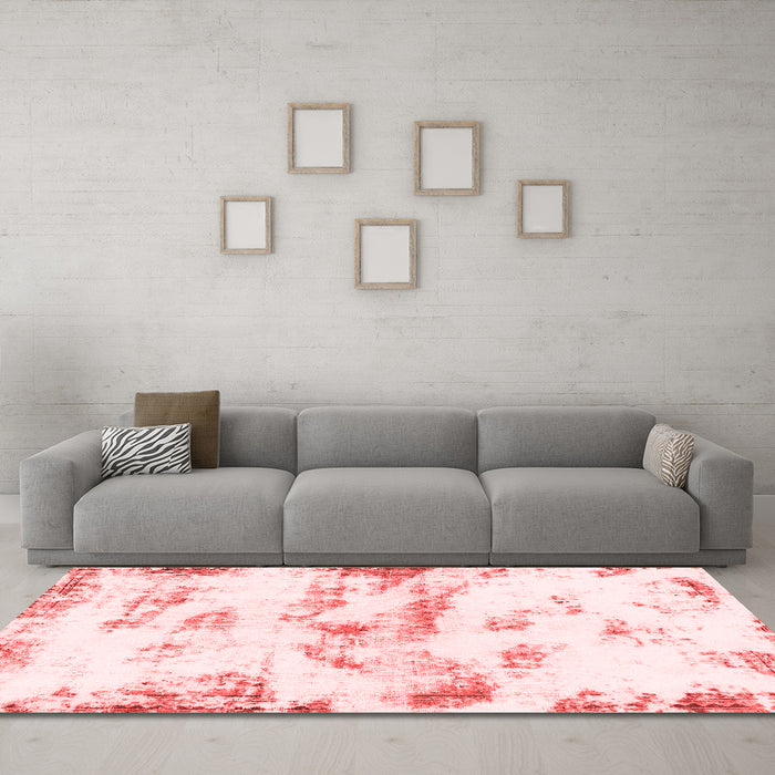 Modern Red Washable Rugs