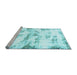 Sideview of Machine Washable Abstract Light Blue Modern Rug, wshabs898lblu