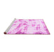 Sideview of Machine Washable Abstract Pink Modern Rug, wshabs898pnk