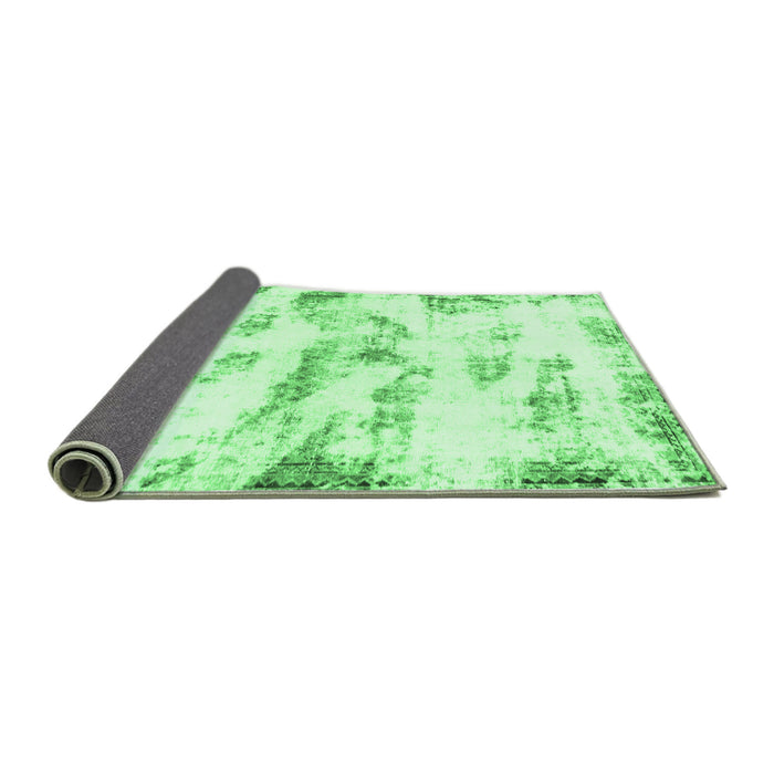 Sideview of Abstract Emerald Green Modern Rug, abs898emgrn