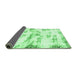 Sideview of Abstract Emerald Green Modern Rug, abs898emgrn