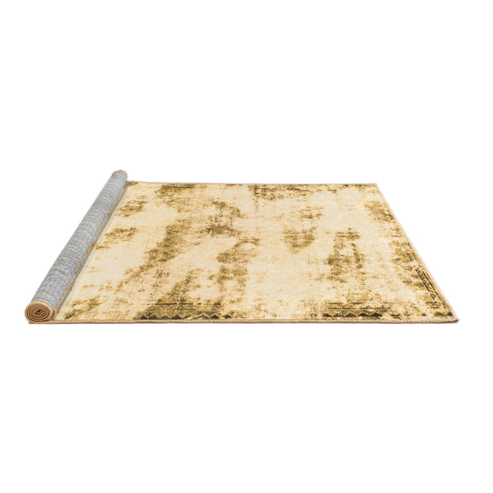 Sideview of Machine Washable Abstract Brown Modern Rug, wshabs898brn