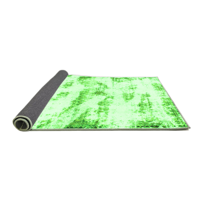 Sideview of Abstract Green Modern Rug, abs898grn