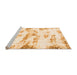 Sideview of Machine Washable Abstract Orange Modern Area Rugs, wshabs898org