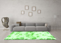 Machine Washable Abstract Green Modern Rug, wshabs898grn