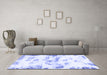 Machine Washable Abstract Blue Modern Rug in a Living Room, wshabs898blu