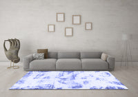 Machine Washable Abstract Blue Modern Rug, wshabs898blu