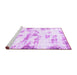 Sideview of Machine Washable Abstract Purple Modern Area Rugs, wshabs898pur