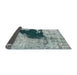 Sideview of Abstract Metallic Silver Gray Modern Rug, abs899