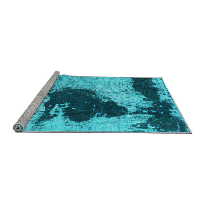Sideview of Machine Washable Abstract Light Blue Modern Rug, wshabs899lblu