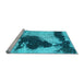 Sideview of Machine Washable Abstract Light Blue Modern Rug, wshabs899lblu