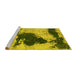 Sideview of Machine Washable Abstract Yellow Modern Rug, wshabs899yw