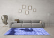 Machine Washable Abstract Blue Modern Rug in a Living Room, wshabs899blu