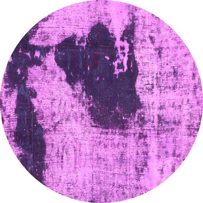 Round Machine Washable Abstract Pink Modern Rug, wshabs899pnk