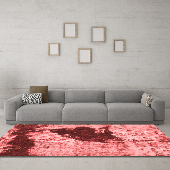 Modern Red Washable Rugs