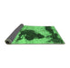 Sideview of Abstract Emerald Green Modern Rug, abs899emgrn