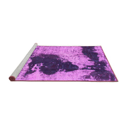 Sideview of Machine Washable Abstract Pink Modern Rug, wshabs899pnk